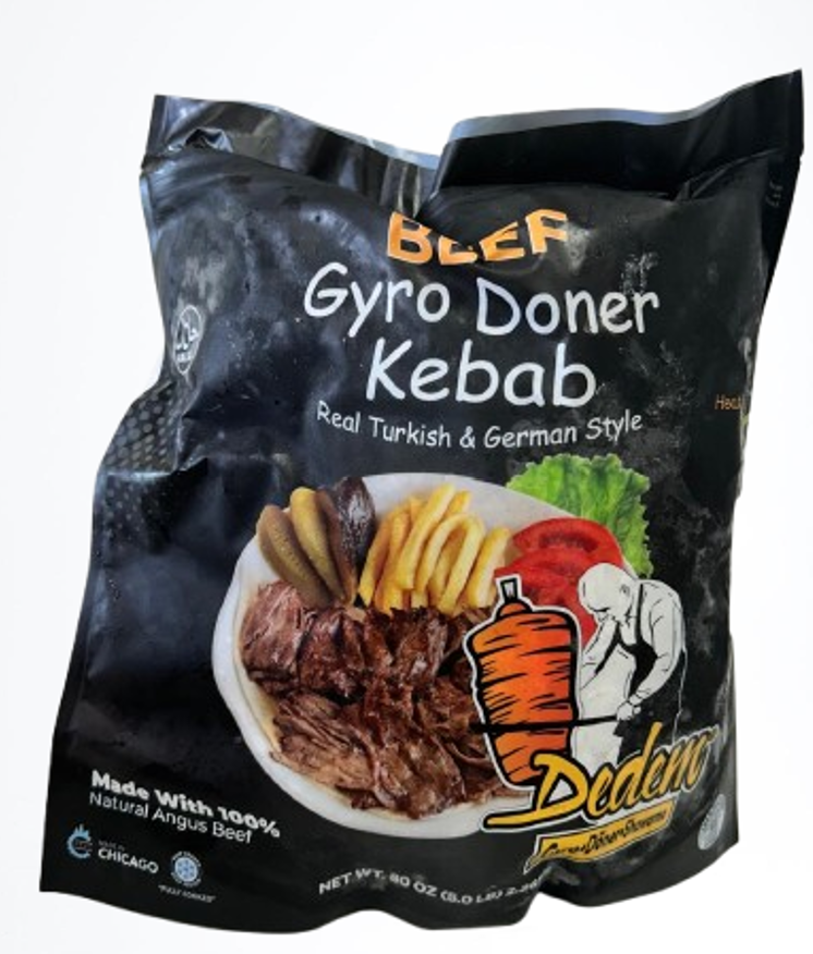 Dedem Beef  Gyro Doner Kebab 5lb (2.26kg) x 4pcs