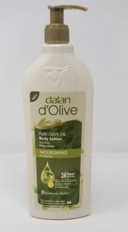 Dalan d'Olive Pure Olive Oil Body Lotion with Pump | 13.5 fl.oz (400ml) x 12 | NEW | NOURISHING - DO90103