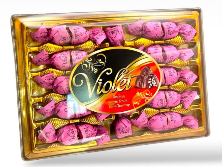 Violet Gift Chocolate Tray 11.64 Oz. (330g) x 12 Pcs. - VLT-002