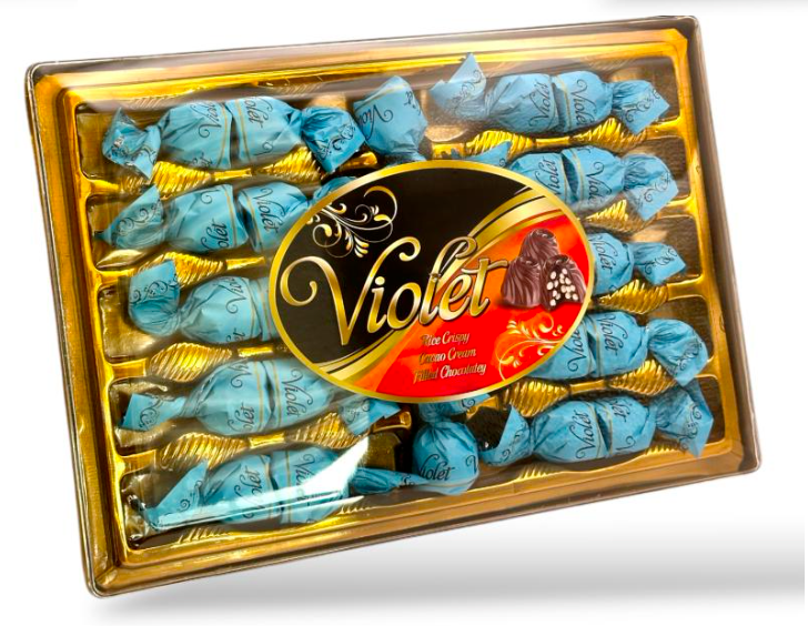 Violet Gift Chocolate Tray 11.64 Oz. (330g) x 12 Pcs. - VLT-002
