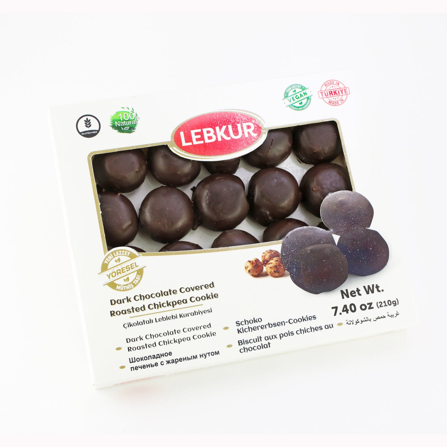 LEBKUR Chocolate Chickpea Cookies / Leblebi 210g 1/20pcs