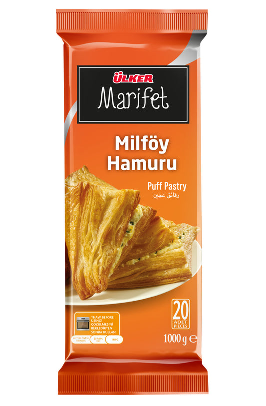 U03 ULKER MARIFET Puffy Pastry / Milfoy Hamuru 1000g 1cs/10pcs