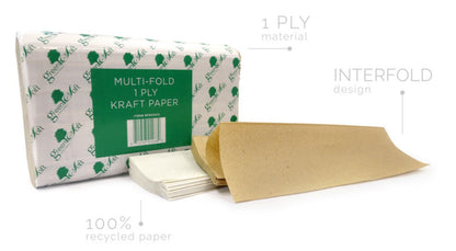 M Fold 1 Ply White 334/Bag 12/Case