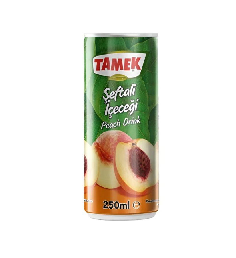 TAMEK Peach Juice 250ml Can 1cs/24pcs