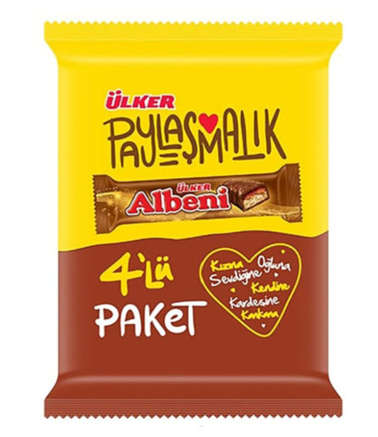 Ulker Albeni Chocolate Covered Bar Multipack 4ct x 1.41 oz ( 40g) x 12 pcs