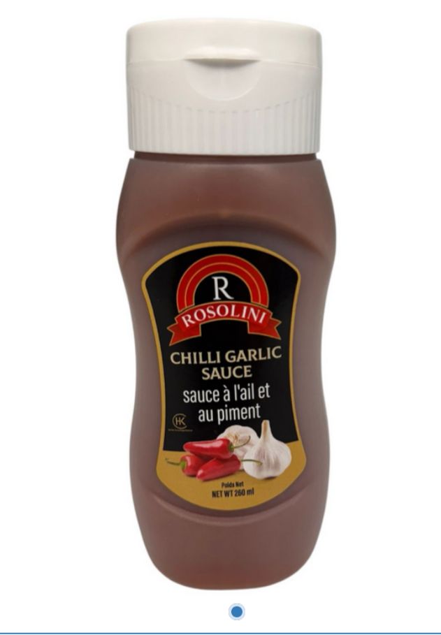ROSOLINI CHILI GARLIC SAUCE 9.17 OZ (260GR) X 12PCS II SQZ BOTTLE - ROSAU01