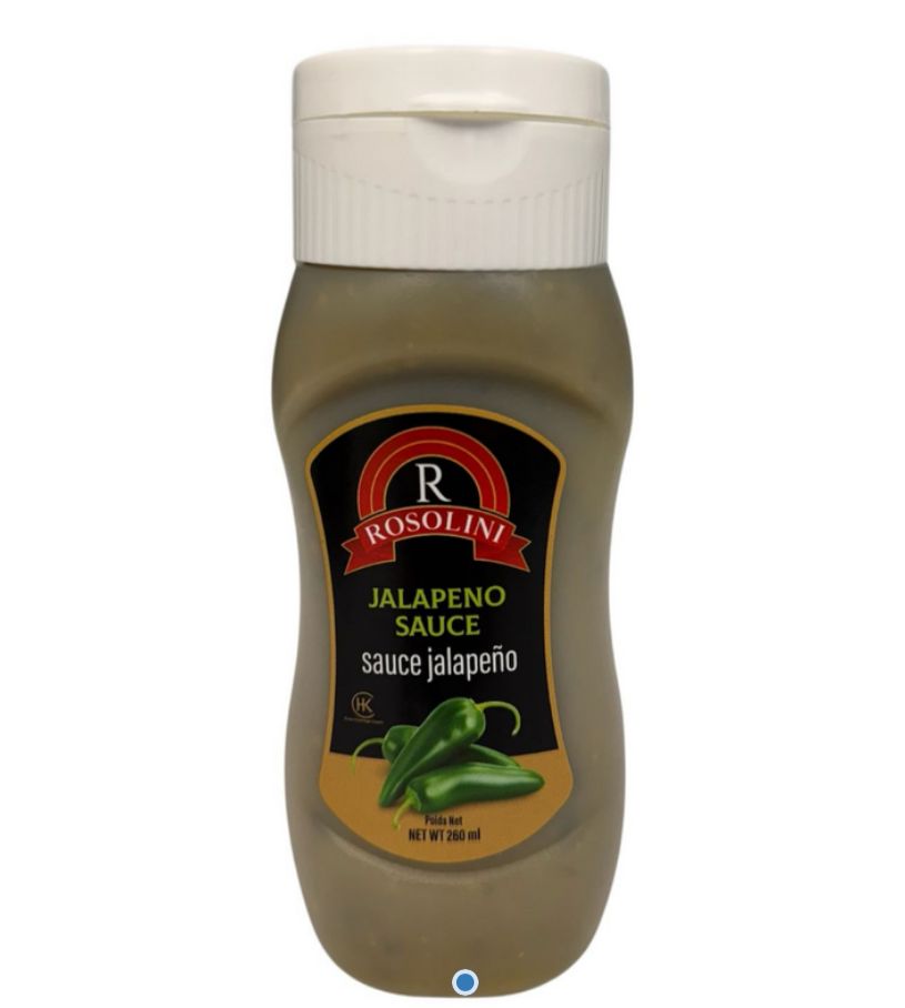 ROSOLINI JALAPENO SAUCE 9.17 OZ (260GR) X 12PCS II SQZ BOTTLE - ROSAU02