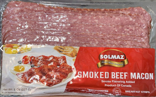 SOLMAZ SLICED SMOKED BEEF MACON  (HALAL) 8 OZ (227GR) X 10pcs - U12606