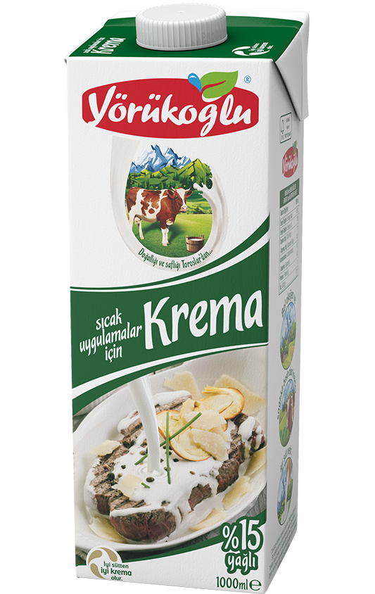 A6 YORUKOGLU Cooking Crema %15 Fat 1 Lt / 1000ml 1cs/12pcs