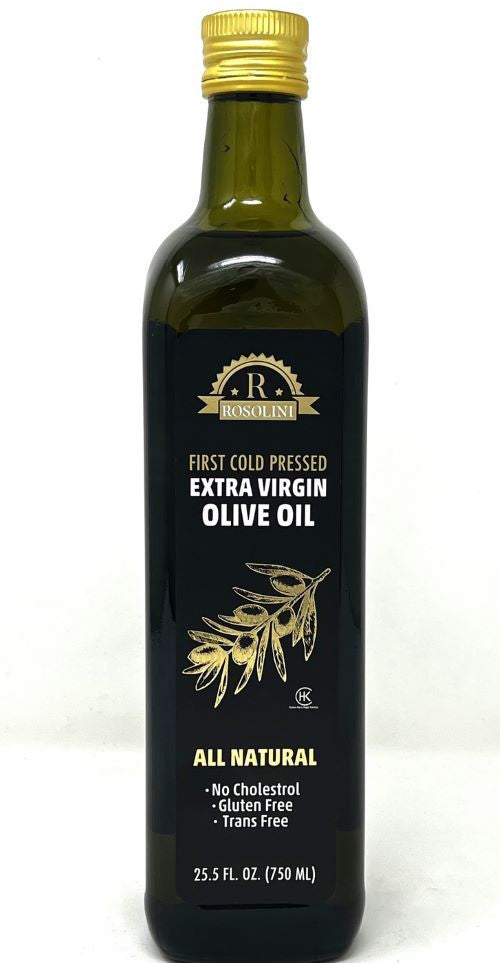 K- ROSOLINI GOLD || First Cold Pressed Extra Virgin Olive Oil 25.5 fl oz (750ml) x 12 | NEW - ROS750