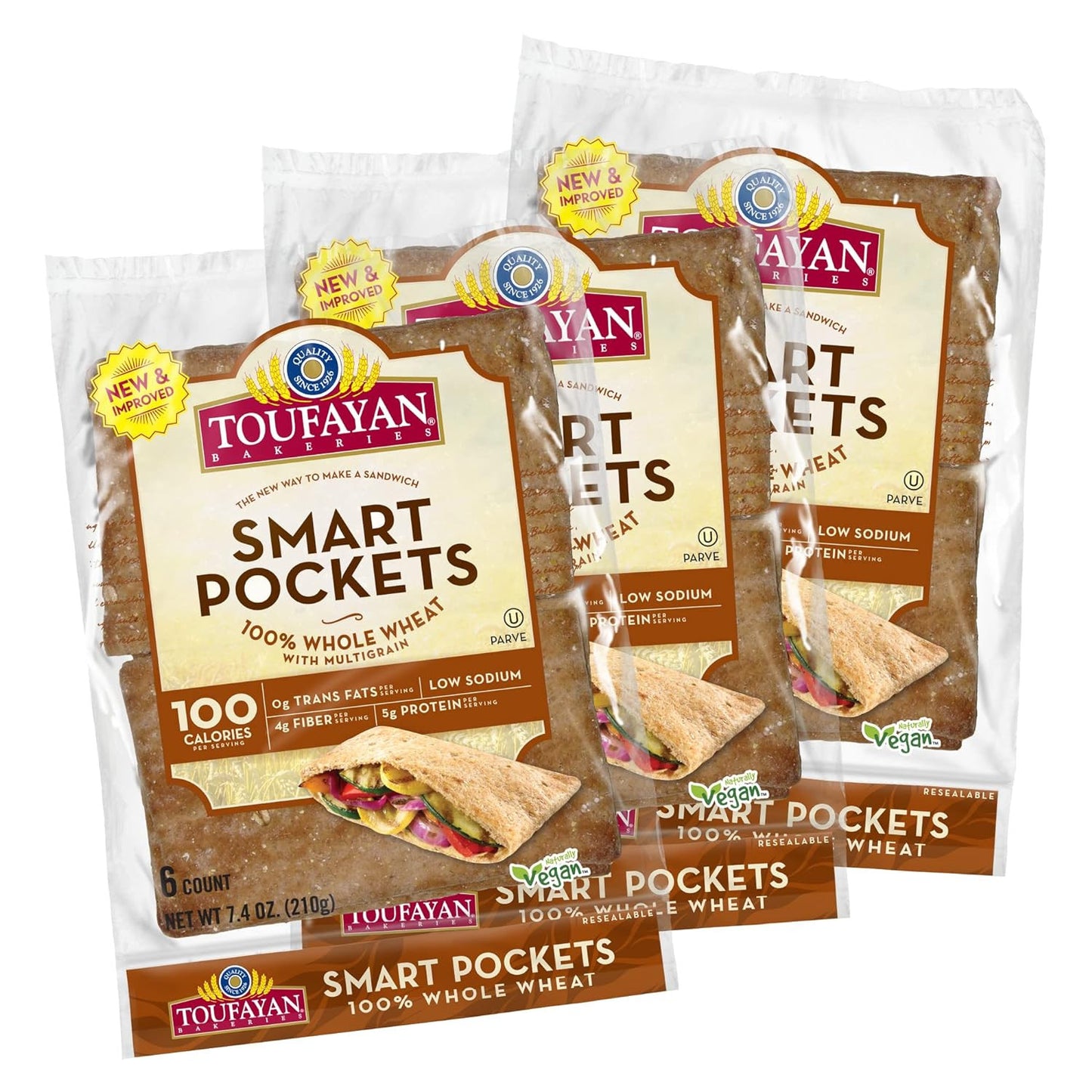 A10 Toufayan Smart Pockets Wheat 1case/12pcs