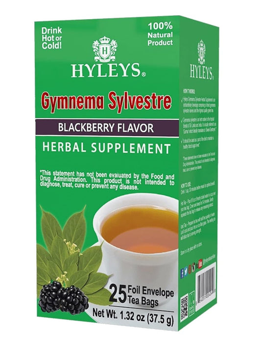 HYLEYS GYMNEMA SYLVESTRE - BLACKBERRY 1.32oz X 25pc X 12/CS - HY74