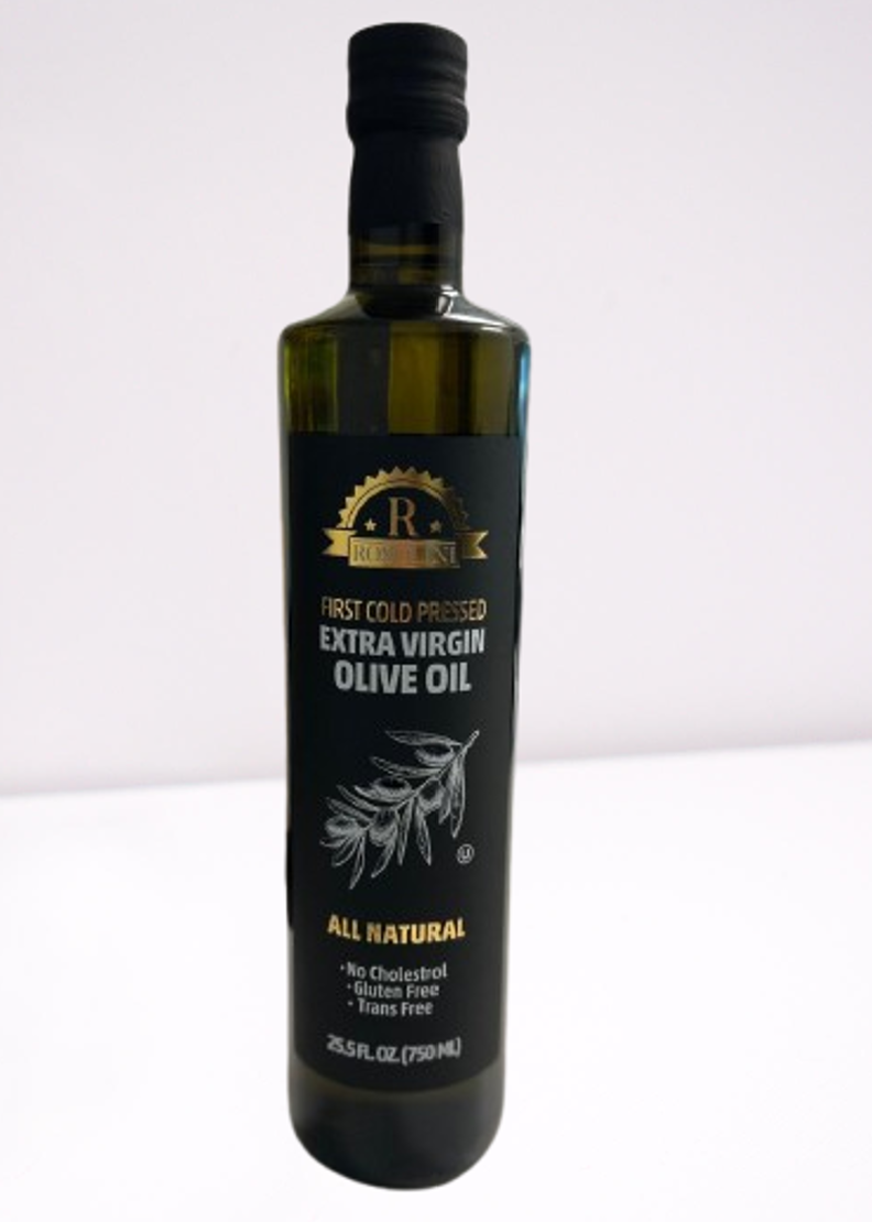 ROSOLINI Extra Virgin Olive Oil 25.5 fl oz (750ml - Dorica Glass Bottle) x 12pcs - ROSD750