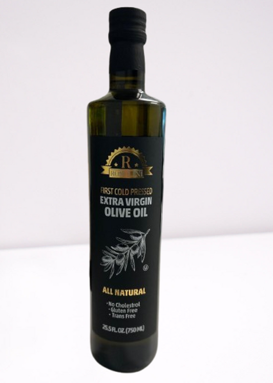 ROSOLINI Extra Virgin Olive Oil 25.5 fl oz (750ml - Dorica Glass Bottle) x 12pcs - ROSD750