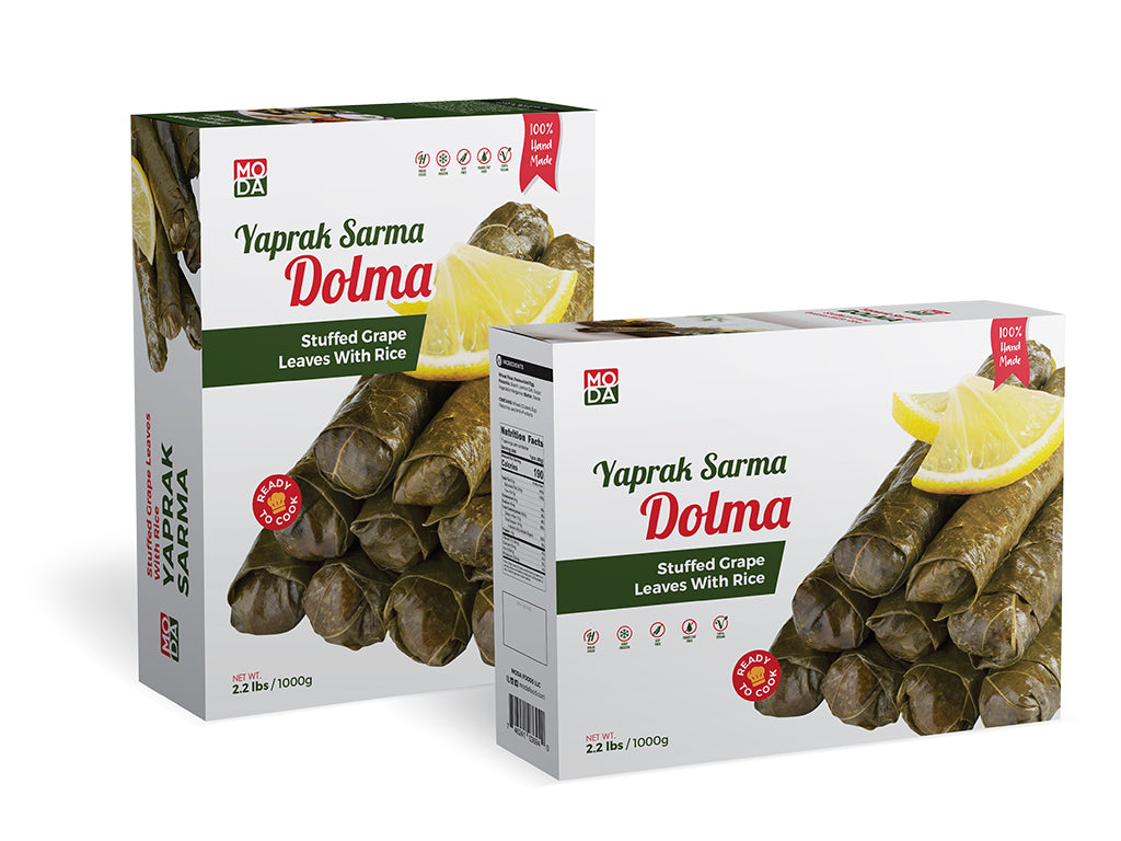 Moda Dolma, Stuffed Grape Leaves with Rice, Uncooked, 35.2oz (1000g) x 12pack - 102501