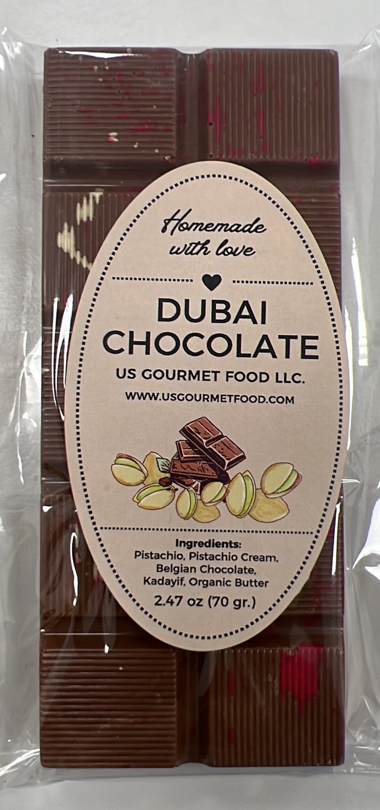 DUBAI CHOCOLATE 2.50 oz (70 GR) X 20pcs - DC70