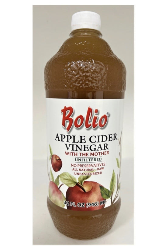 BOLIO APPLE CIDER w/Mother VINEGAR 32 FL OZ. X 12/CS - KBV700