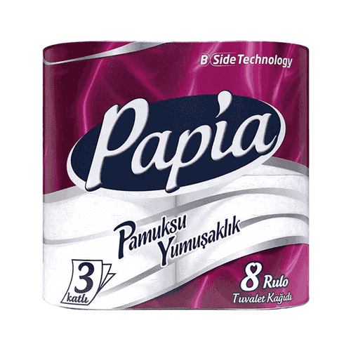 PAPIA Toilet Paper 8pck 1cs/6pcs