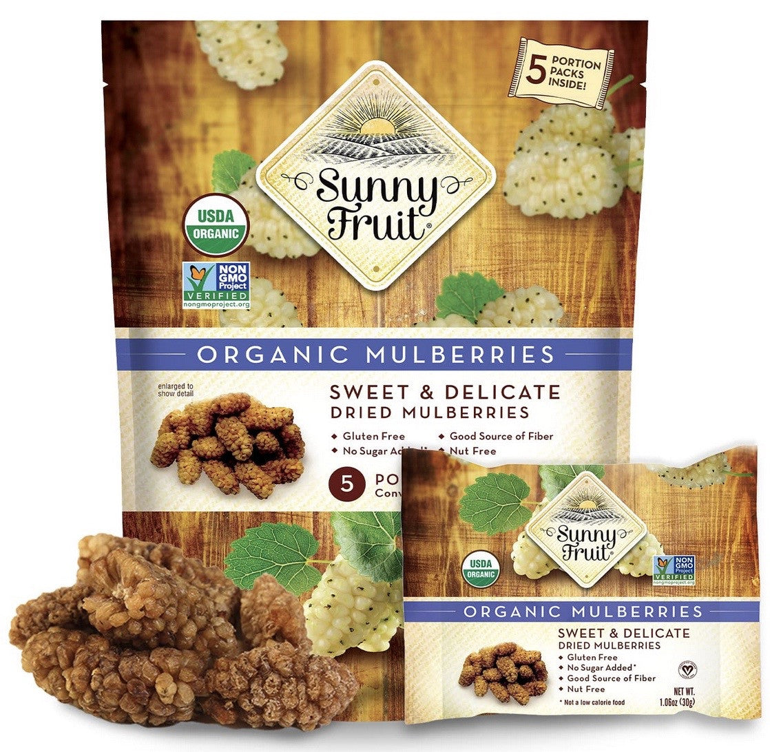 Sunny Fruit Organic Mulberries 5 Pack 18 x (1.06 x 5) - SF035