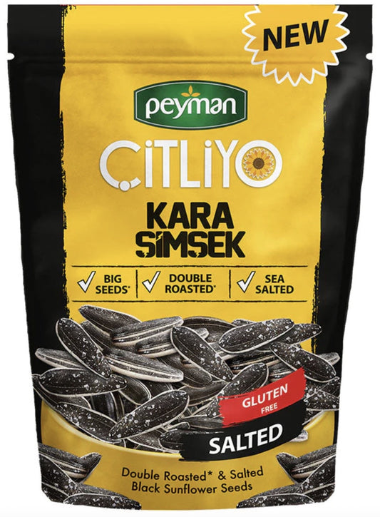 Peyman KARA SIMSEK Citliyo Black Sunflower Seeds Salted 284gr X 12 - PYM185