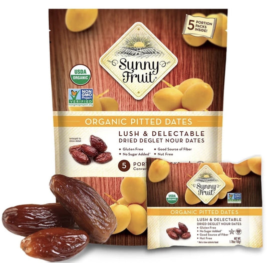 Sunny Fruit Organic Dates 5 Pack 18 x (1.76 x 5) - SF055