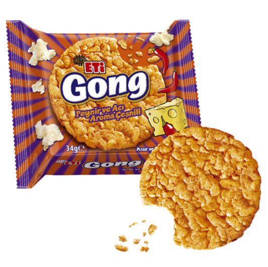 ETI Gong  Cheese and Spicy Flavour 34gr 1cs/18pcs