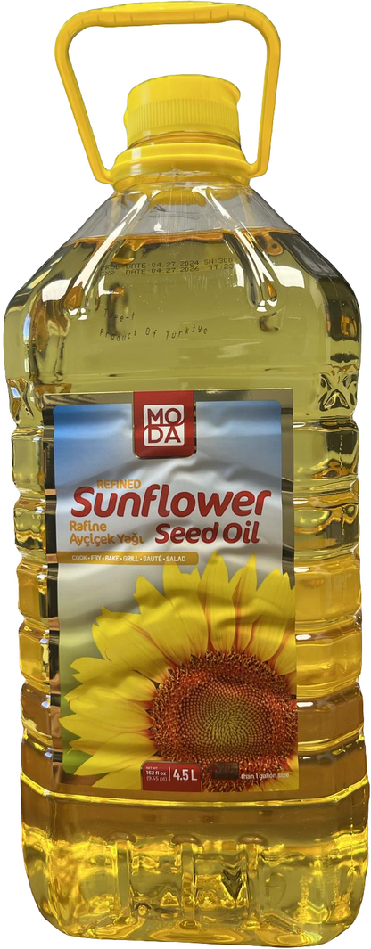 Moda Refined Sunflower Seed Oil, 1.2 gal (4.5l) x 4bottle - 102830