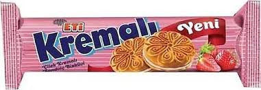 ETI Cream Sandwich Strawberry Biscuit 61g s/24pcs