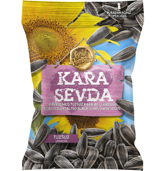 GOLD HARVEST  Kara Sevda Roasted Sunflower Seeds/Tuzsuz Siyah  225g 1cs/14pcs
