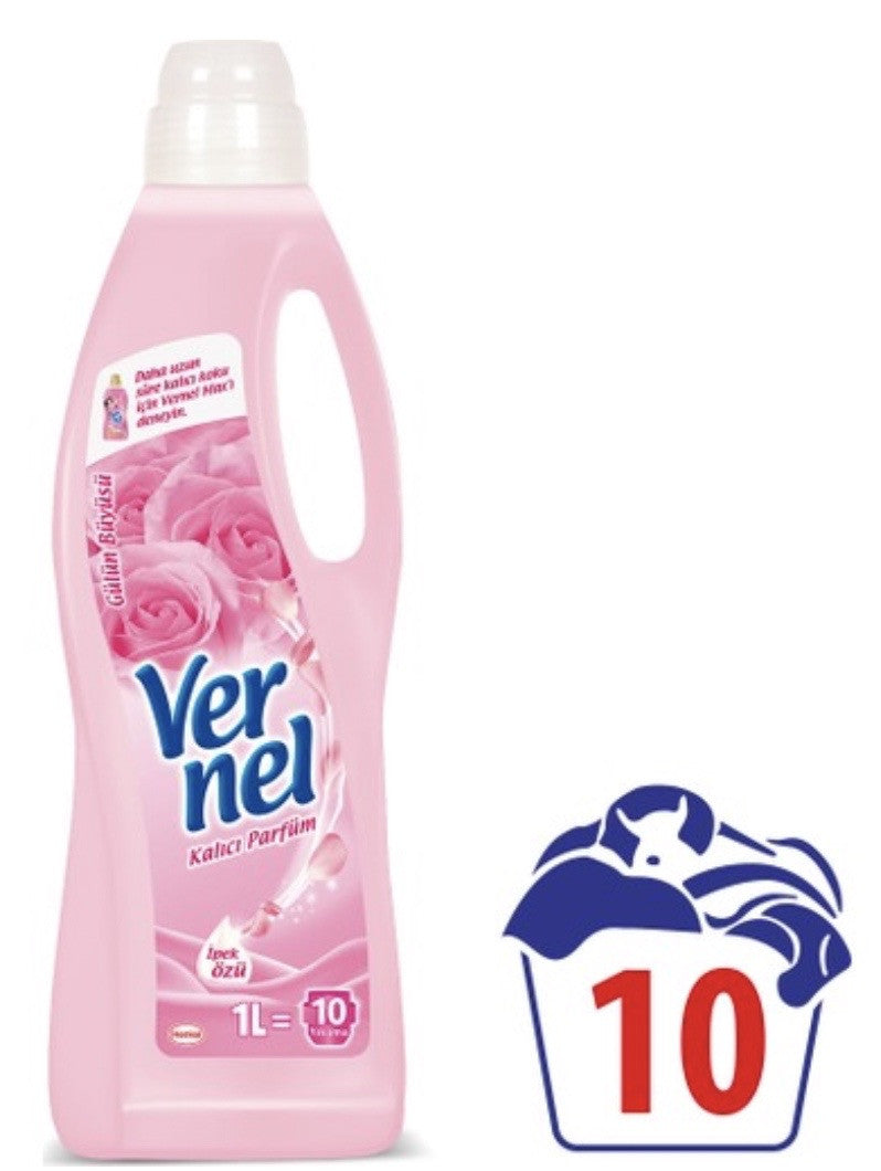 VERNEL FABRIC SOFTENER ROSE THERAPHY 1 LT (34 FL.OZ) *12 - HLTD74