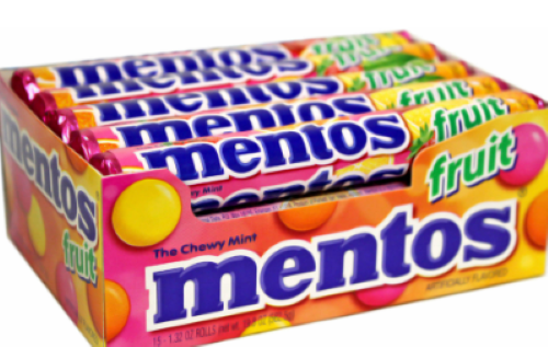 MENTOS 37G x24/CS || PEACH ORANGE +C ROLL - MEN08