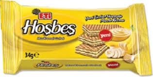 ETI Hosbes Banana / Muzlu Cream Wafer 34g 1cs/24pcs
