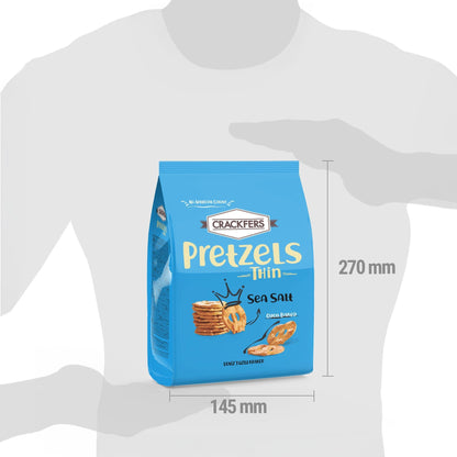 CRACKFERS PRETZEL CRACKERS WITH SEA SALT 150GR x 12pcs - BIF15