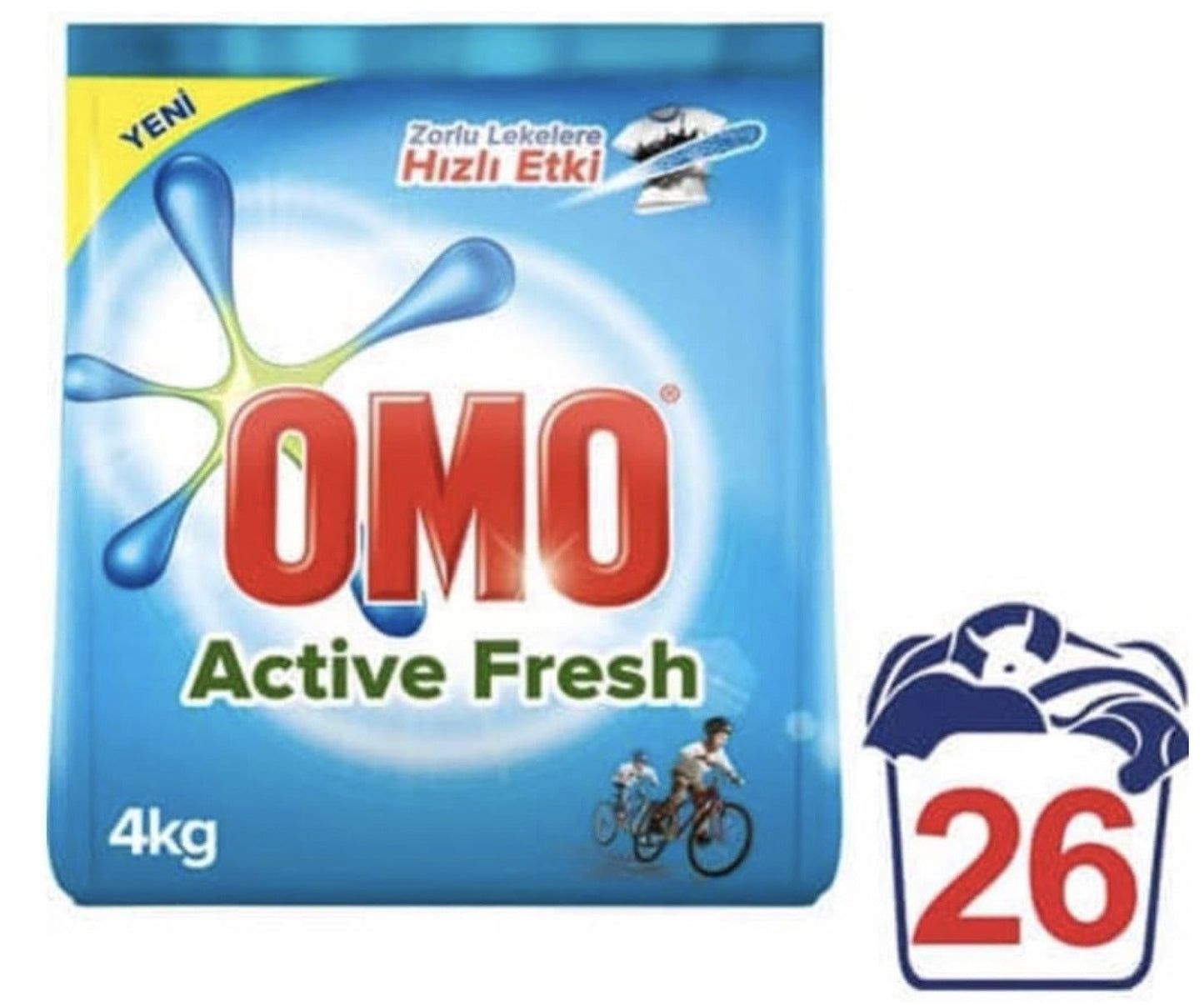 OMO POWDER DET. 4 KG. ( 141 oz.) (ACTIVE FRESH)*4 - HLTD66