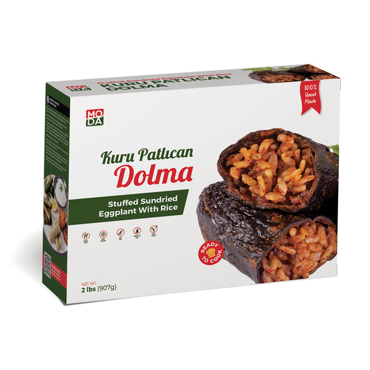 Moda Dolma, Stuffed Dried Eggplant with Rice, Uncooked, 2lbs (907g) x 12pack - 681181