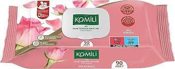 KOMILI  Wipes Rose - Islak Mendil 90pc 1cs/24pcs