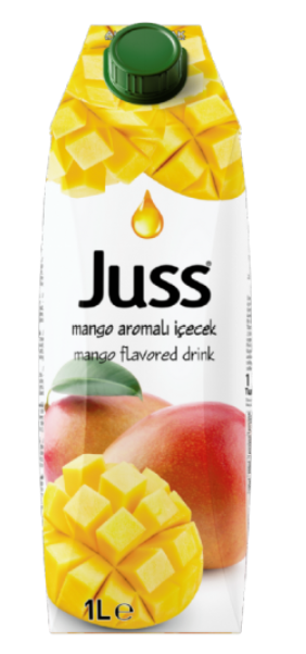 JUSS MANGO DRINK 33.8 OZ (1000ML) X 12PCS (TETRA PACK) - JUS19