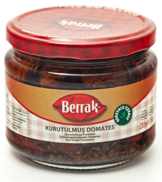BERRAK Dried Tomatoes 300 ml Glass / Kurutulmus Domates - 1cs/12pcs