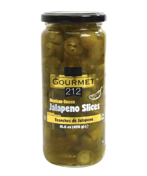 K - GURME212 Green Jalapeno Slice 12x500cc Jar - GUR2077