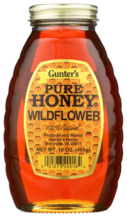 01 Gunter's Pure Honey Wildflower 1Lb - 16Oz 1Cs/12Pcs