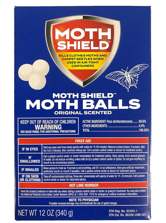 Moth Shield Original Moth Balls, 12 oz x 12pcs - MS02