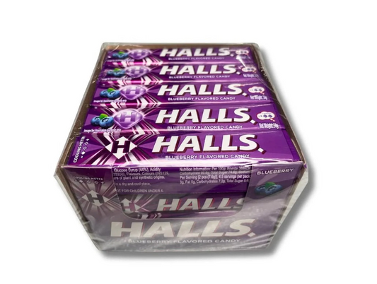 HALLS COUGH DROPS 9pcs X 20 || BLUEBERRY - HALL20B