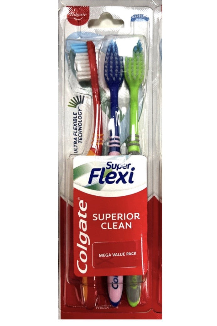 COLGATE TOOTHBRUSH  SUPER FLEXI 3PCK x 60 - COLTB03