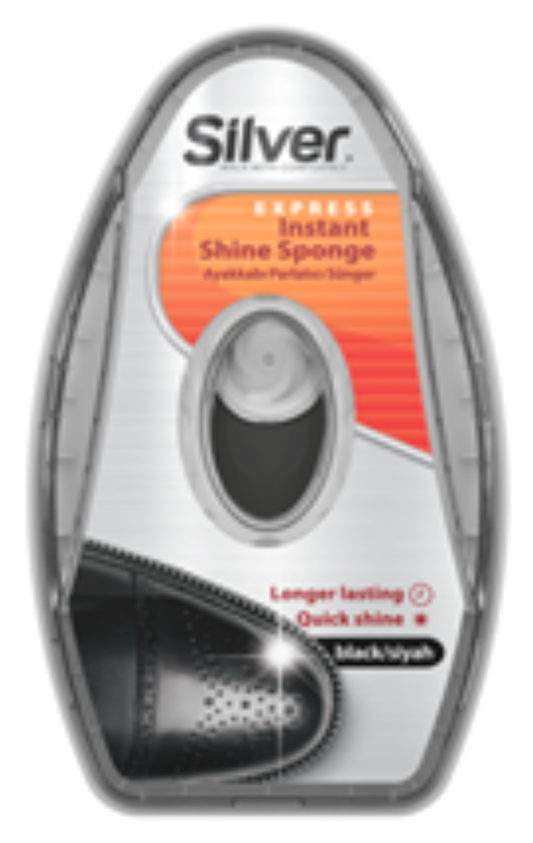 SILVER SHINE SPONGE WITH RESERVOIR | 48/CS | BLACK - SLV21