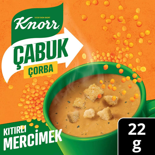 A2 KNORR Cream Lentil Crispy Quick Soup - Mercimek 22g 1cs/24pcs