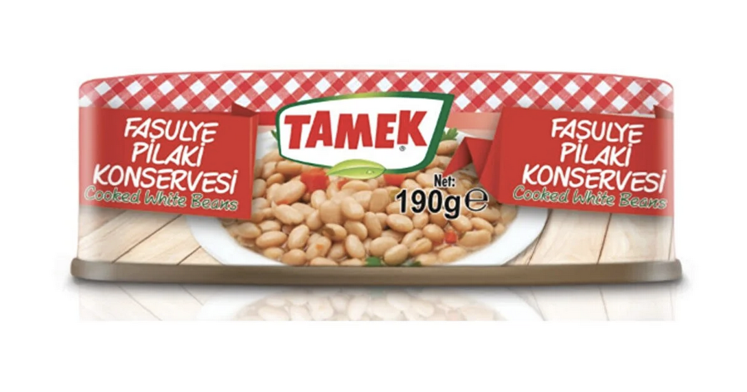 T1 TAMEK Cooked White Beans/Fasulye  Pilaki 190g 1cs/24pcs