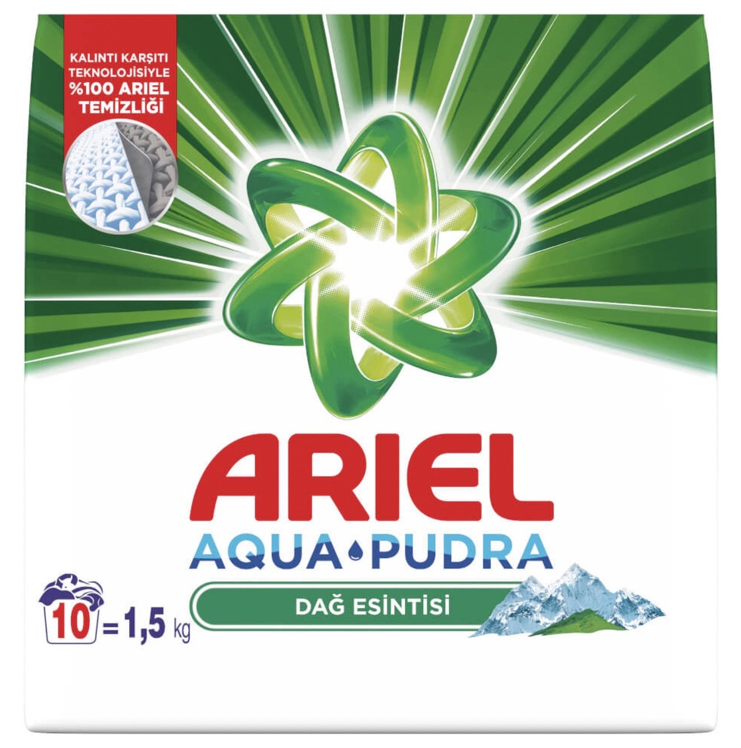 ARIEL LAUNDRY POWDER 1,5 KG ( 53 oz.) MOUNTAIN BREEZE *10 - HLTD51