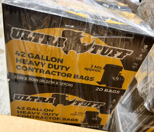 Ultra Tuff 42 Gallon Heavy Duty - Contractor Bag  20ct x 6pcs - UT01