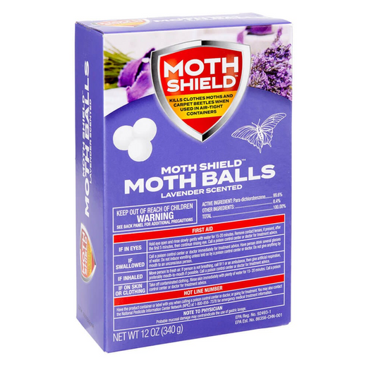 Moth Shield Lavender Moth Balls, 12 oz x 12pcs - MS01