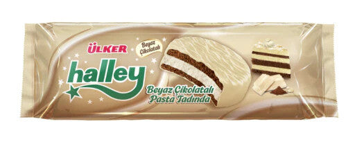 ULKER A1 Halley White Chocolate Covered Cake 210GR 1cs/12Pcs